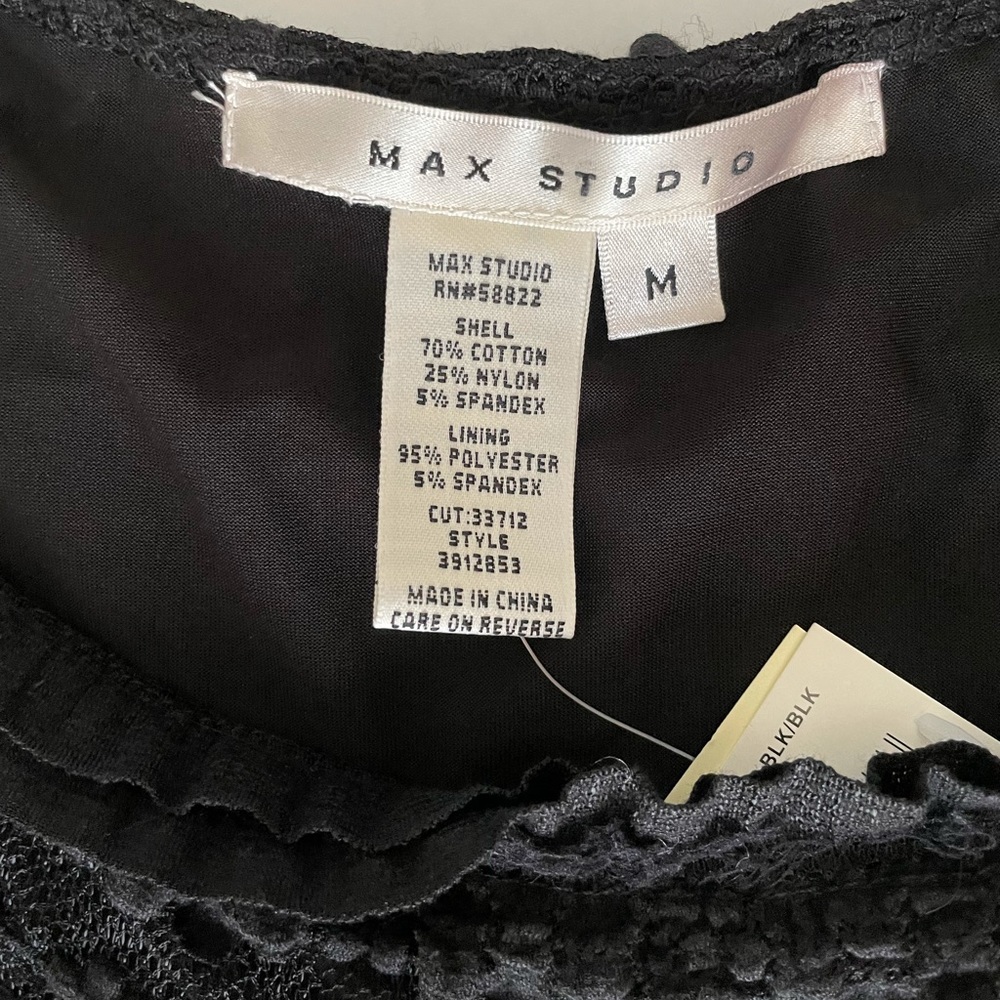 Max Studio Black Lace Cap Sleeve Cocktail Dress NWT - Picture 6 of 9
